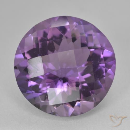 18.19ct 天然 中紫 紫水晶, 圆形的, VS