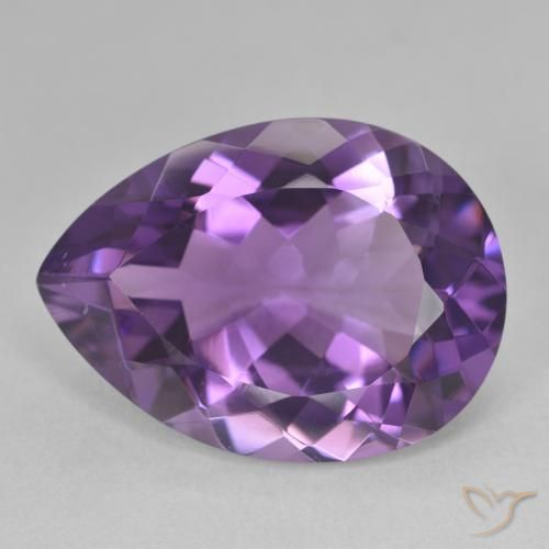 15.83克拉天然紫水晶，梨形，VVS-VS