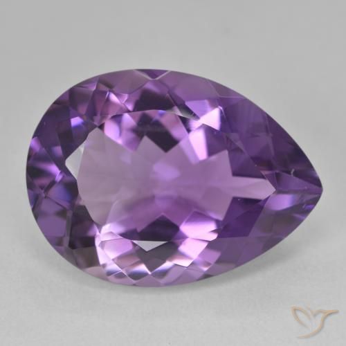 15.83克拉天然紫水晶，梨形，VVS-VS