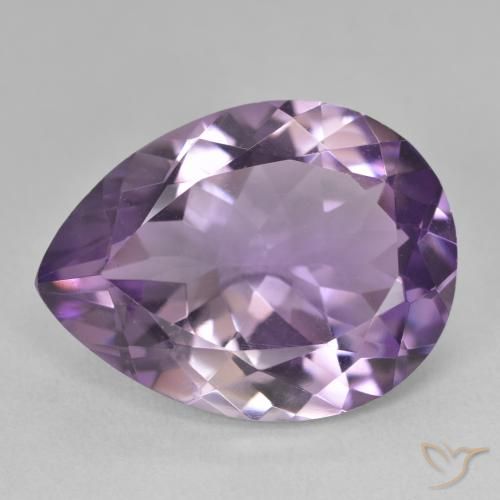 16.78ct 天然 中紫 紫水晶, 梨形, VVS