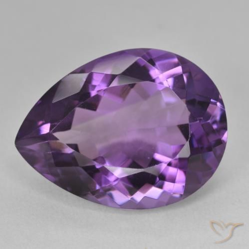 18.36克拉天然紫水晶，梨形，VVS