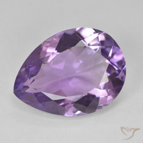 15.16ct 天然 中紫 紫水晶, 梨形, VVS-VS