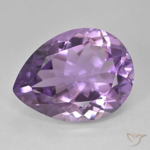 17.69ct 天然 紫色紫罗兰色 紫水晶, 梨形, VVS-VS