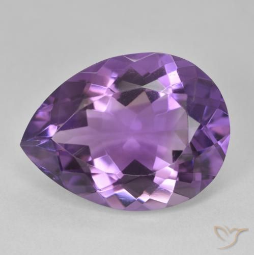 16.79ct 天然 中紫粉色 紫水晶, 梨形, VVS-VS
