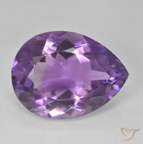 16.79克拉天然紫水晶，梨形，VVS-VS