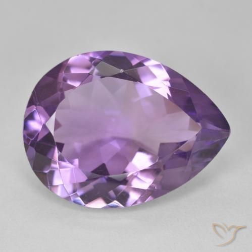 16.99克拉天然紫水晶，梨形，VVS-VS