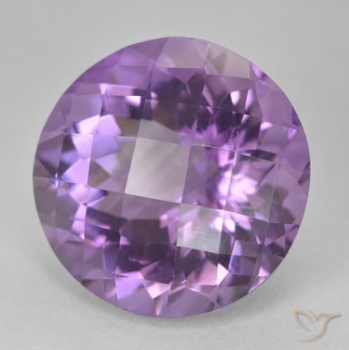 19.76克拉天然紫水晶，圆形的，VVS-VS
