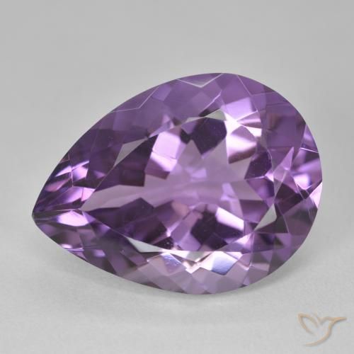 16.68ct 天然 中紫 紫水晶, 梨形, VVS-VS