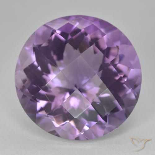 19.33ct 天然 中紫 紫水晶, 圆形的, VVS-VS
