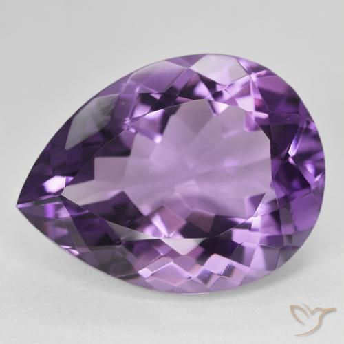 18.07ct 天然 Medium Light Purplish-Violet 紫水晶, 梨形, VVS
