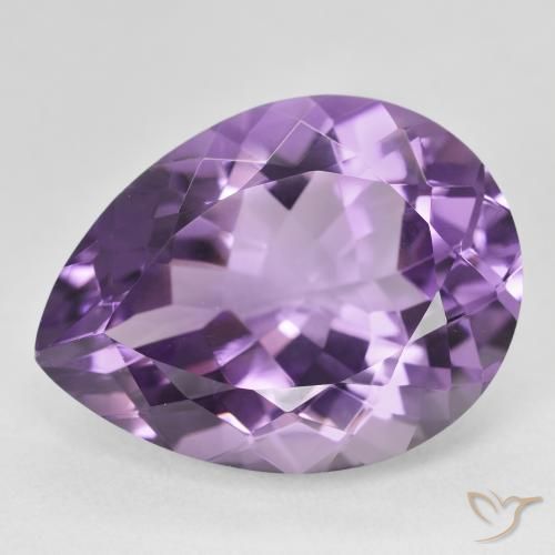 18.17ct 天然 Medium Light Purplish-Violet 紫水晶, 梨形, VVS