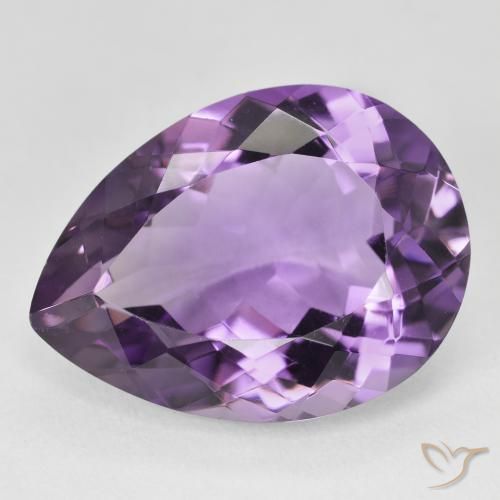 17.29ct 天然 Medium Light Purplish-Violet 紫水晶, 梨形, VVS