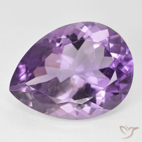 17.65ct 天然 中紫粉色 紫水晶, 梨形, VVS