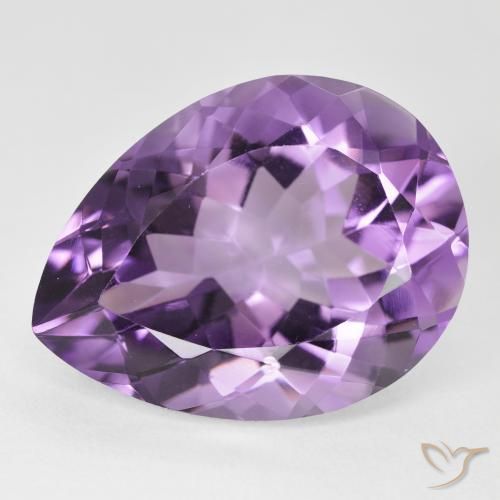 17.59ct 天然 中紫粉色 紫水晶, 梨形, VVS