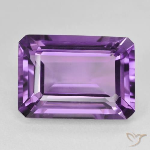 15.55ct 天然 紫色紫罗兰色 紫水晶, 祖母绿式切割, VVS-VS