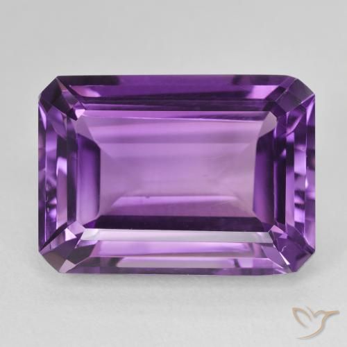 14.92ct 天然 中紫 紫水晶, 祖母绿式切割, VS