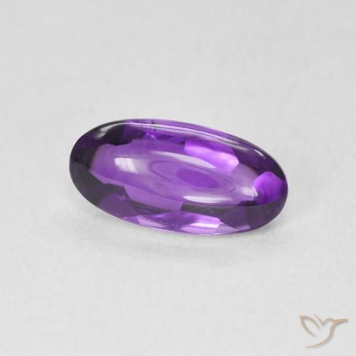 1.27克拉天然紫水晶，椭圆形，透明