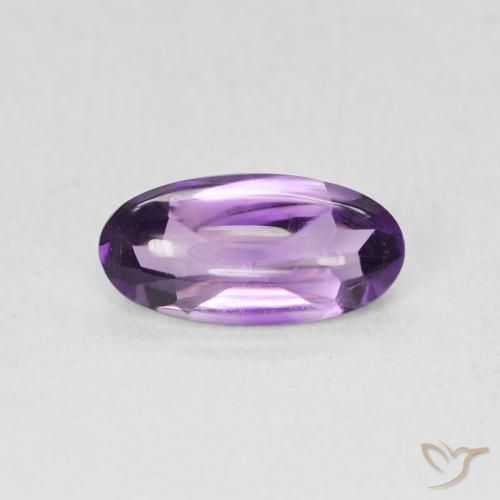 1.14ct 天然 中紫 紫水晶, 椭圆形, 透明