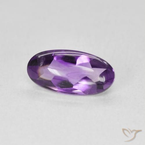 1.27克拉天然紫水晶，椭圆形，透明