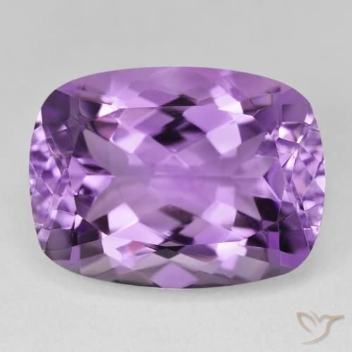 19.24ct 天然 轻中紫 紫水晶, 软垫, VVS-VS