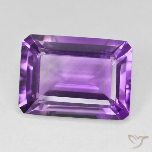 14.38克拉天然紫水晶，祖母绿式切割，VVS-VS