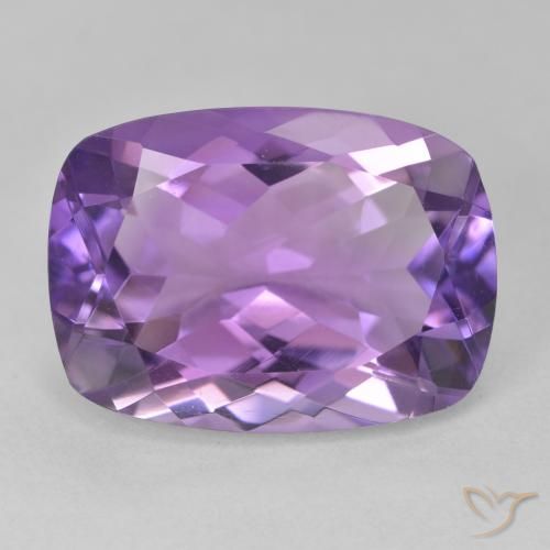 12.36ct 天然 中紫 紫水晶, 软垫, VVS
