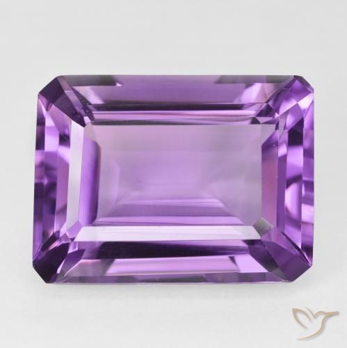 22.20ct 天然 中粉紫 紫水晶, 祖母绿式切割, VVS