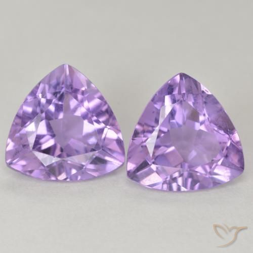5.55ctw 天然 中紫 紫水晶, 胖三角形, VS