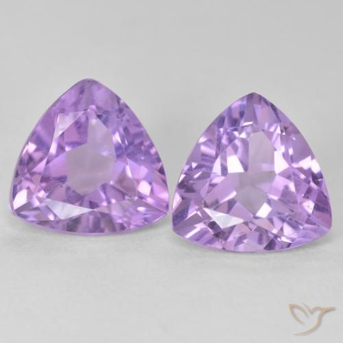 5.94ctw 天然 中紫 紫水晶, 胖三角形, VS
