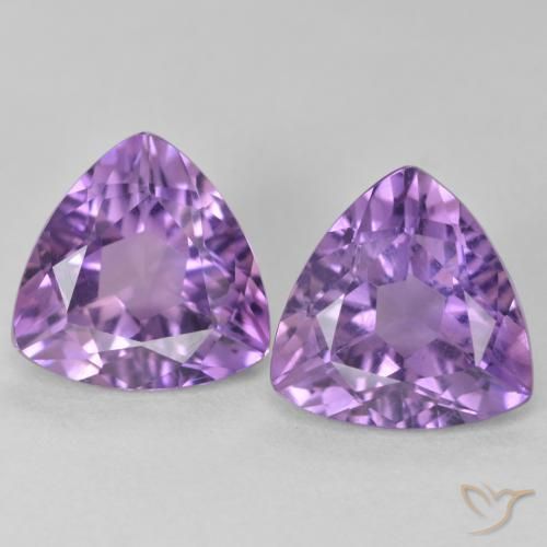 5.57ctw 天然 中紫 紫水晶, 胖三角形, VS
