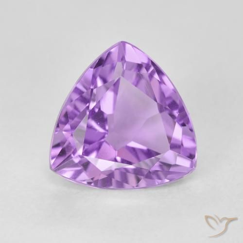 3.08ct 天然 粉紫罗兰色 紫水晶, 胖三角形, VVS-VS