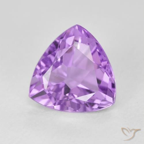 3.08克拉天然紫水晶，胖三角形，VVS-VS
