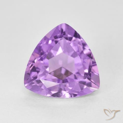 3.20ct 天然 粉紫罗兰色 紫水晶, 胖三角形, VVS-VS