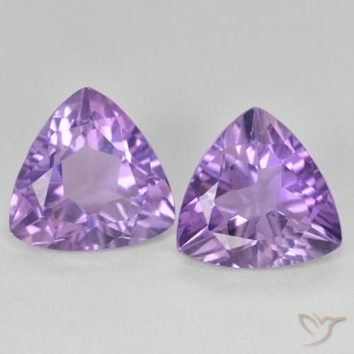 5.33ctw 天然 中紫 紫水晶, 胖三角形, VS