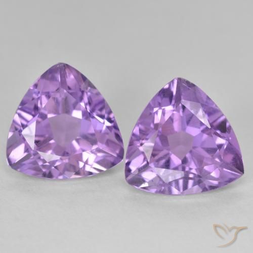 5.73ctw 天然 中紫 紫水晶, 胖三角形, VS
