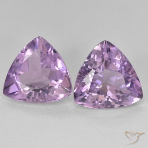5.49ctw 天然 中紫 紫水晶, 胖三角形, VS