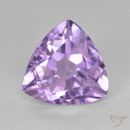 3.08ct 天然 粉紫罗兰色 紫水晶, 胖三角形, VS