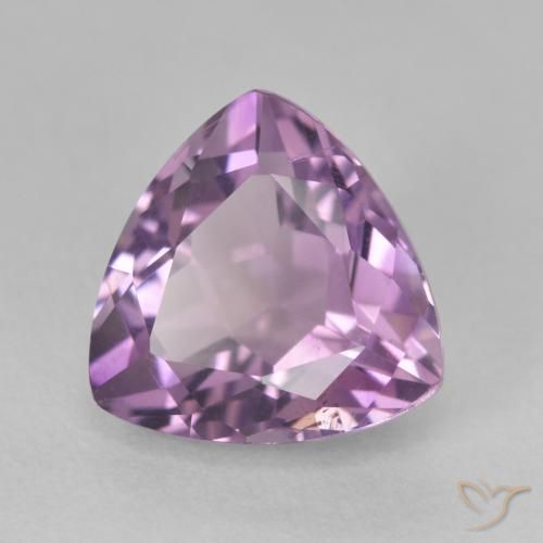 3.21ct 天然 灰紫罗兰 紫水晶, 胖三角形, VS