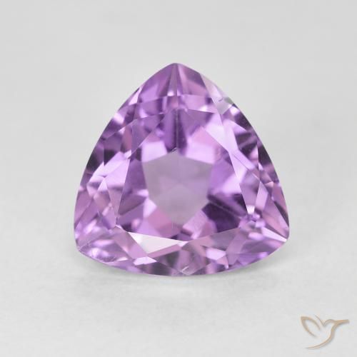 2.96ct 天然 粉紫罗兰色 紫水晶, 胖三角形, VS