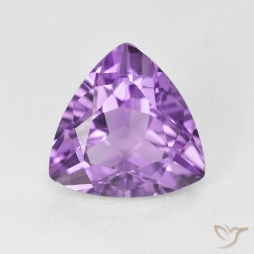 2.87ct 天然 中粉紫 紫水晶, 胖三角形, VS