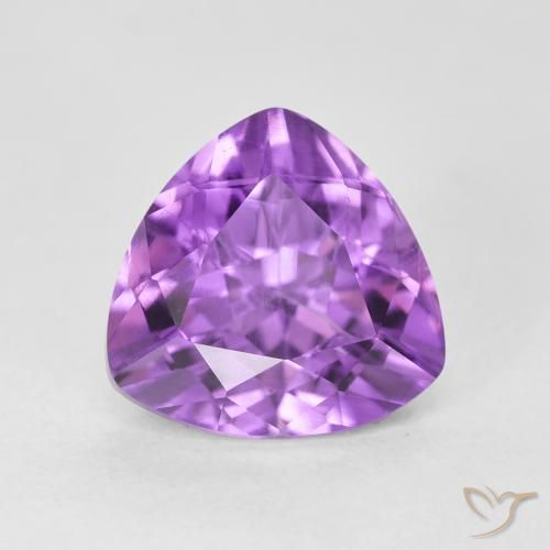 3.13ct 天然 粉紫罗兰色 紫水晶, 胖三角形, VS