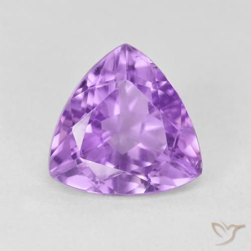 2.96ct 天然 明亮的粉紫色 紫水晶, 胖三角形, VS