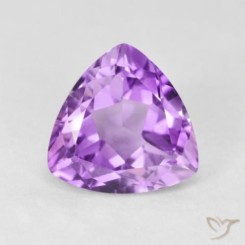 3.16ct 天然 粉紫罗兰色 紫水晶, 胖三角形, VVS-VS