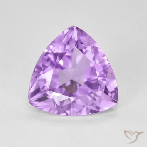 2.90ct 天然 粉紫罗兰色 紫水晶, 胖三角形, VVS-VS