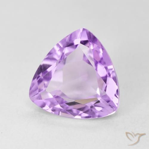 3.14克拉天然紫水晶，胖三角形，VVS-VS