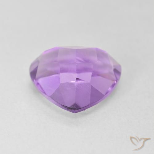 3.14克拉天然紫水晶，胖三角形，VVS-VS