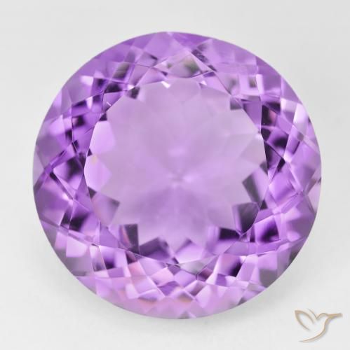 25.41克拉天然紫水晶，圆形的，VVS