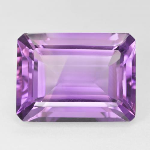 22.11ct 天然 粉紫罗兰色 紫水晶, 祖母绿式切割, VVS