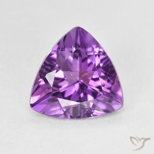 2.61ct 天然 粉紫罗兰色 紫水晶, 胖三角形, VVS