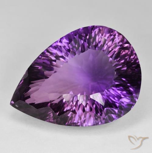 94.41ct 天然 强烈的粉紫色 紫水晶, 梨形, IF